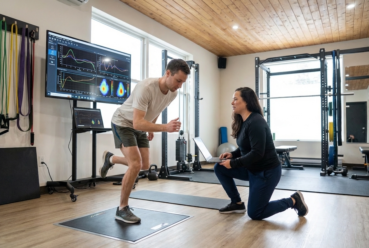 Patient working with a provider at a performance physical therapy clinic in Sacramento